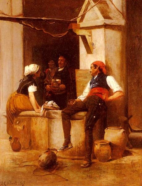 Vibert Jean Georges Conversation At The Fountain